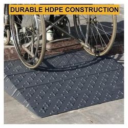 Like New Portable Wheelchair Ramp, 1"/2"/3"/4"/5” /6” Rise Extensible Threshold Ramp for Wheelchair, Doorways