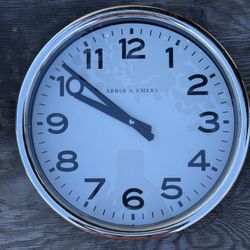 Large Battery Operated Wall Clock By Arbor & Emery
