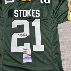 Eric Stokes Autographed Signed Custom Jersey - JSA Coa - Green Bay Packers