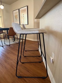Pottery Barn Upholstered Counter Stools – Set of 4 – $475