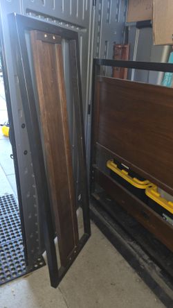 Full size wood and metal bed frame