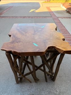 Rustic Live-Edge Wood Table