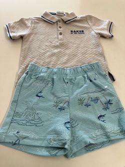 Baby polo shirt and short set size 18 months
