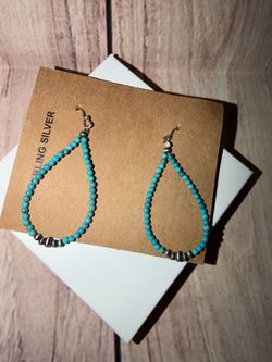 Turquoise with sterling silver earrings