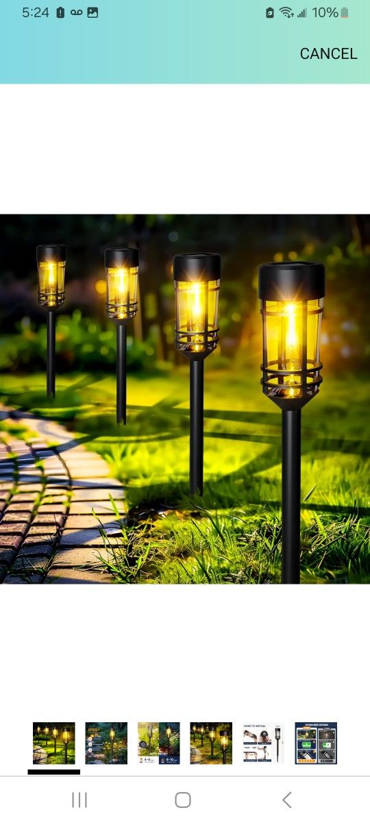 10 Pack Solar Pathway Lights $40