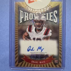 Drake Maye - Autograph - 2024 Topps Finest Prodigies