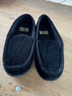 Black Slip On Loafer Slippers Shoes Size 9