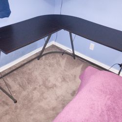 L-Shaped Computer Desk - Espresso in color