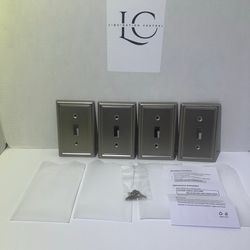 Brushed nickel finish fits with texture on the edge, giving your home a nice modern look; making the receptacles or light switches more decorative  Ma