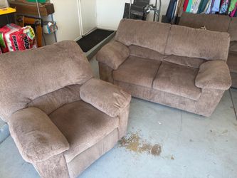 3-Piece Brown Microfiber Living Room Set – Sofa, Loveseat & Chair