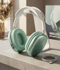 Mint Green Wireless Over-Ear Headphones