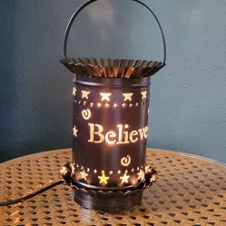 Electric Wax Warmer With Believe Sign 
