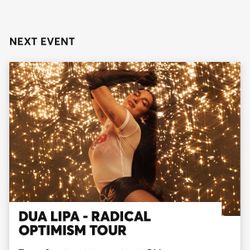 Dua Lipa GA ticket