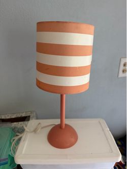 Pink and white strip lamp