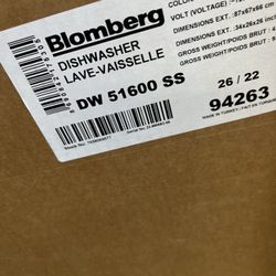 Brand New Germany Blomberg Dishwasher
