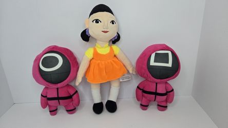 Squid Game Plush Toy Set Handmade Guard & Doll Animation Stuffed Animal