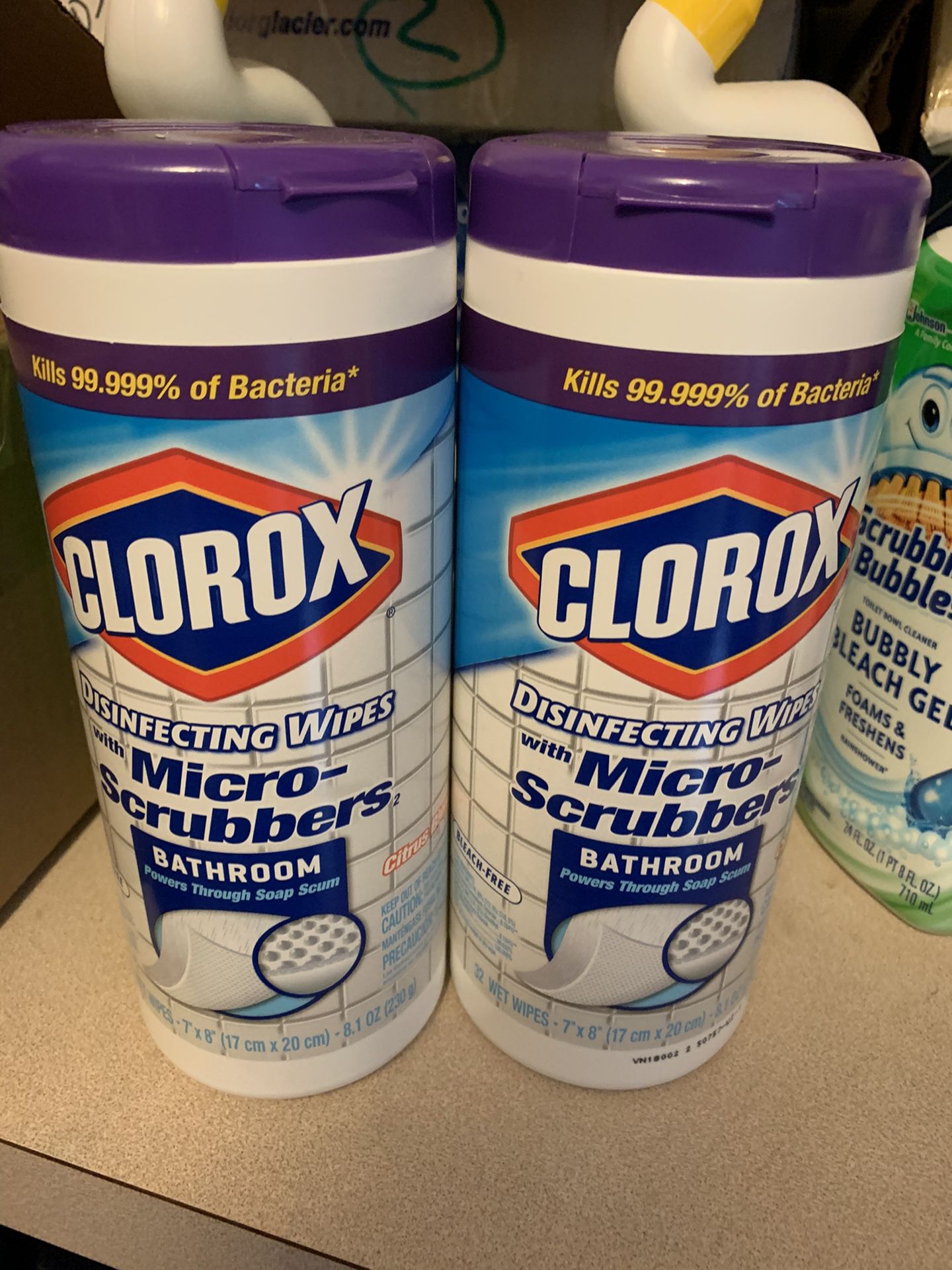 2 Clorox Bathroom Micro Scrubbers