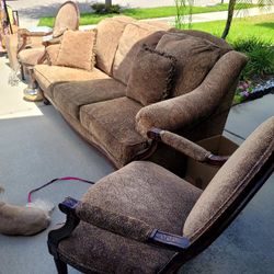 Classic Sofa and Set of Matching Chairs