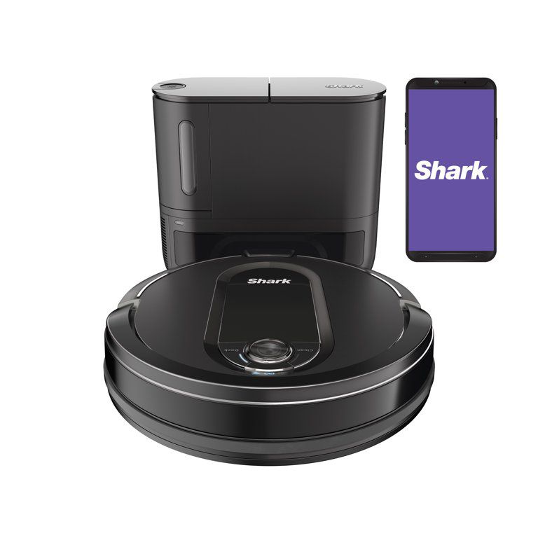 Shark IQ Robot Vacuum with Self Empty Base, Bagless, Self Cleaning Brushroll, Advanced Navigation, Home Mapping, Powerful Suction, Perfect for Pet Ha