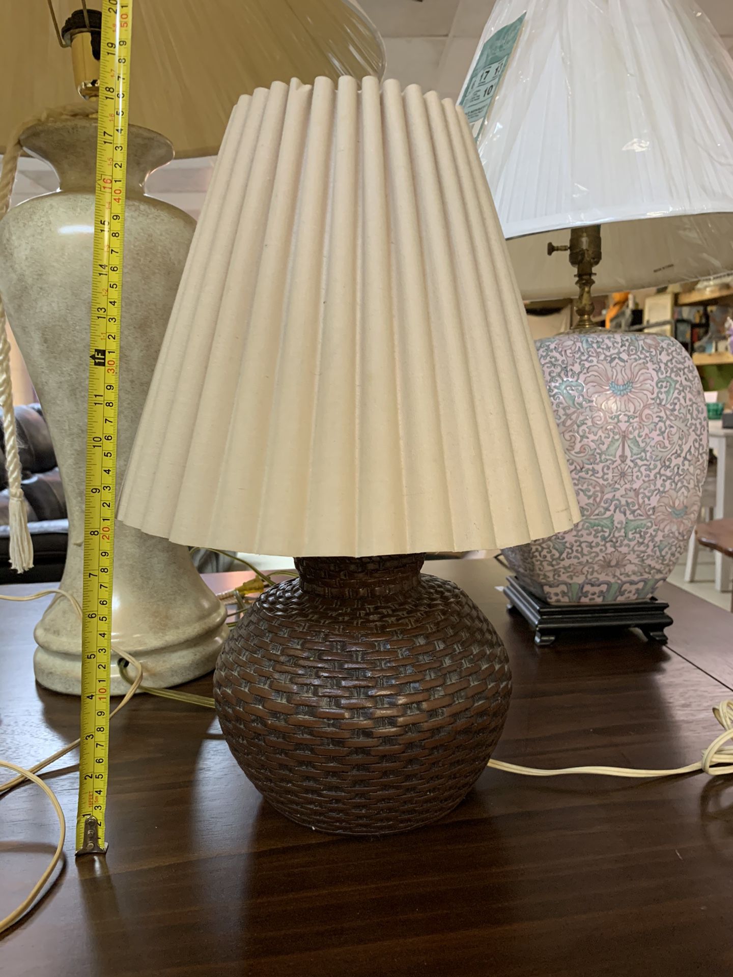 Used Single Lamp With Shade Approximately 18 inched Height