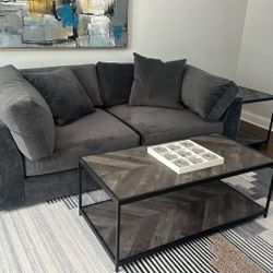 Velvet/Suede Macys Couch