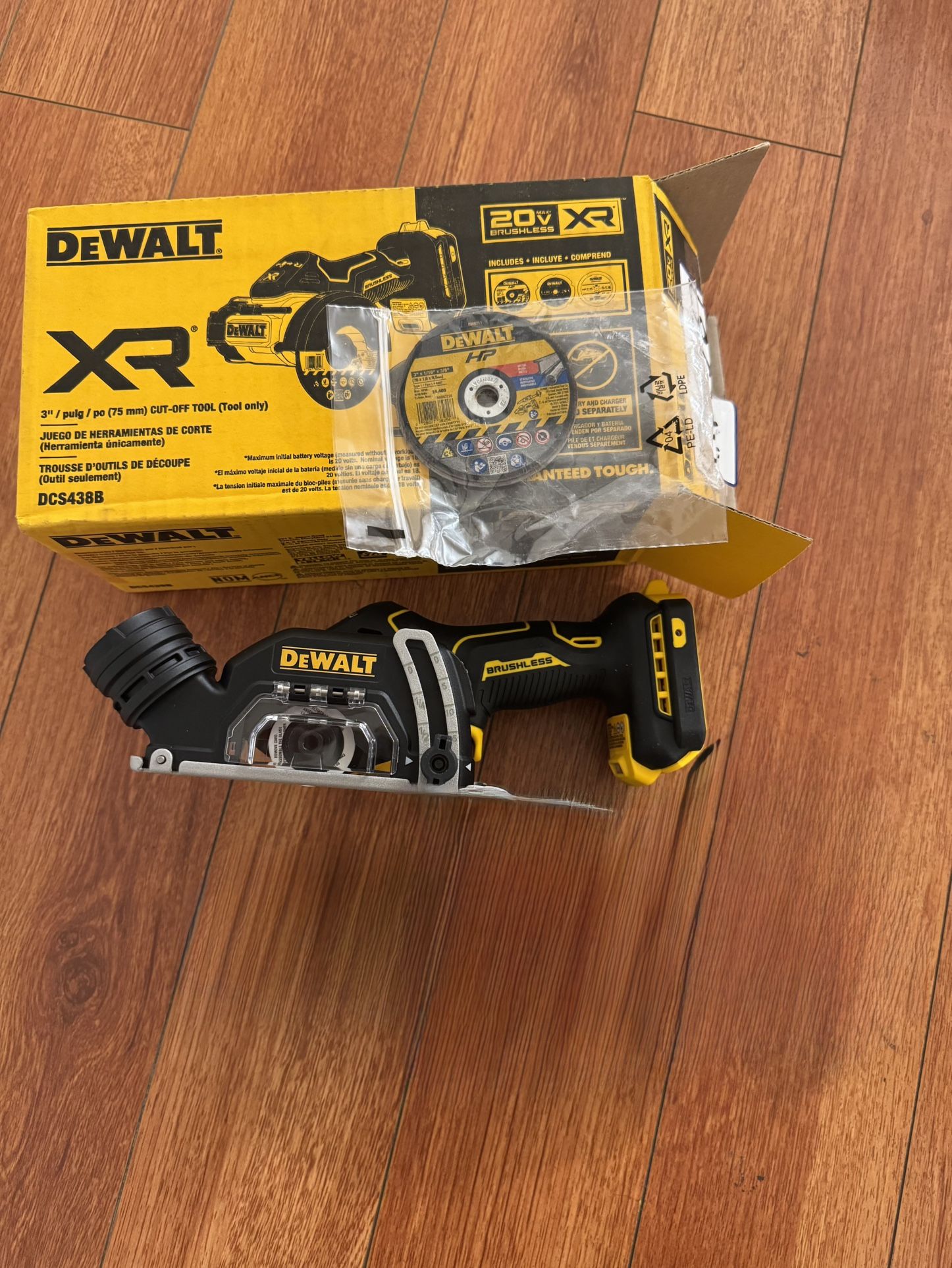 DEWALT DCS438B 20V MAX XR BRUSHLESS CORDLESS 3 IN. CUT-OFF TOOF