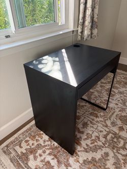 Black IKEA MICKE Desk