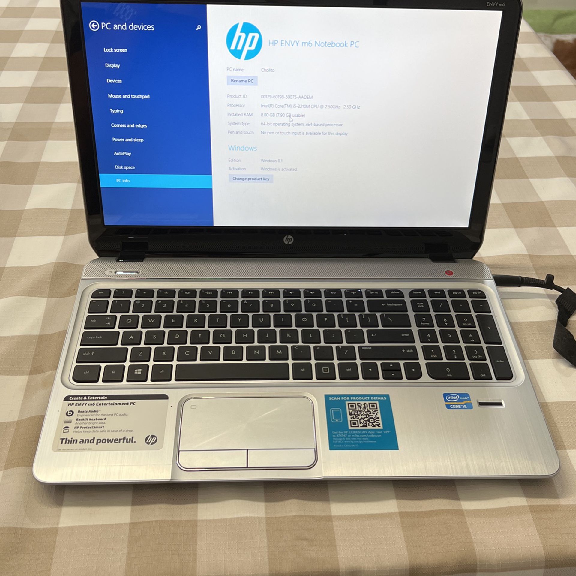 HP ENVY M6 Notebook PC Like New 