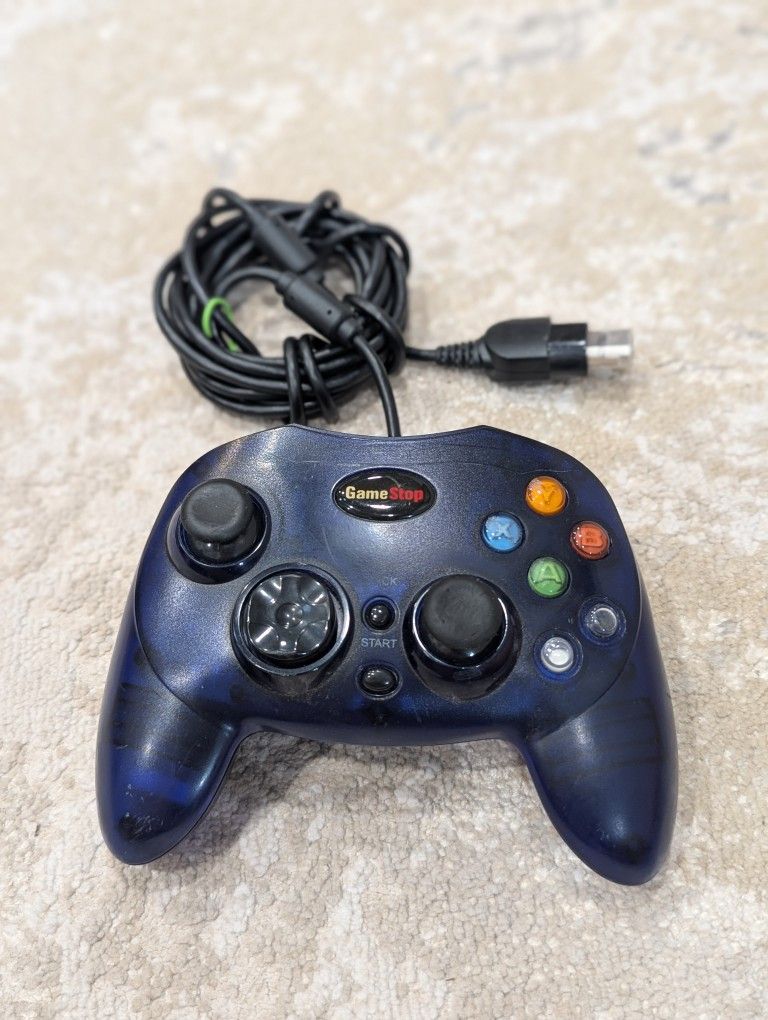 GameStop Blue Wired Controller for XBOX