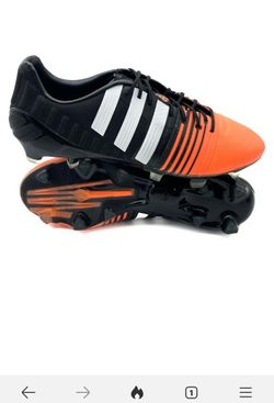Adidas Nitrocharge 1.0 FG Black Orange Soccer Football Boots US 11