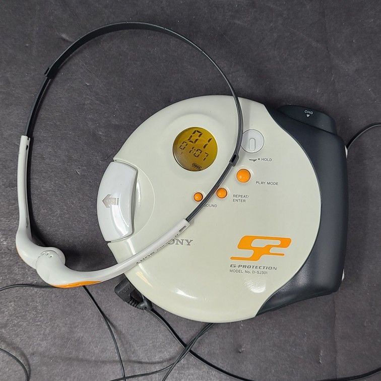 Sony Walkman Sports S2 G-Protection Portable CD Player OEM Headphones D-SJ301