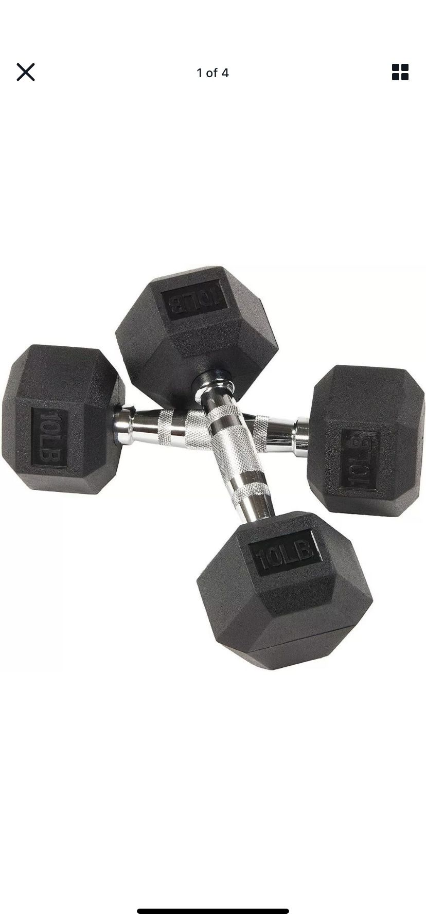 ☘️Factory Sealed  HEX Rubber  Dumbbells 💪🏻 SET of Two, 10lb=$19, 15lb=$29, Quality Quaranteed