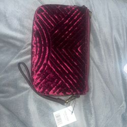 Nine west burgundy wrist wallet