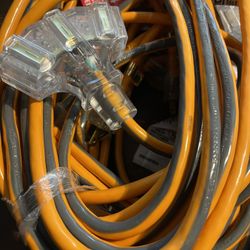 Ridge 25ft 3 Plug Extension Cord Lot Of 3 New No Package 