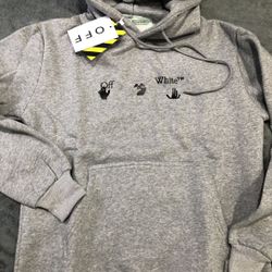 Grey Off White Hoodie. S,m,l