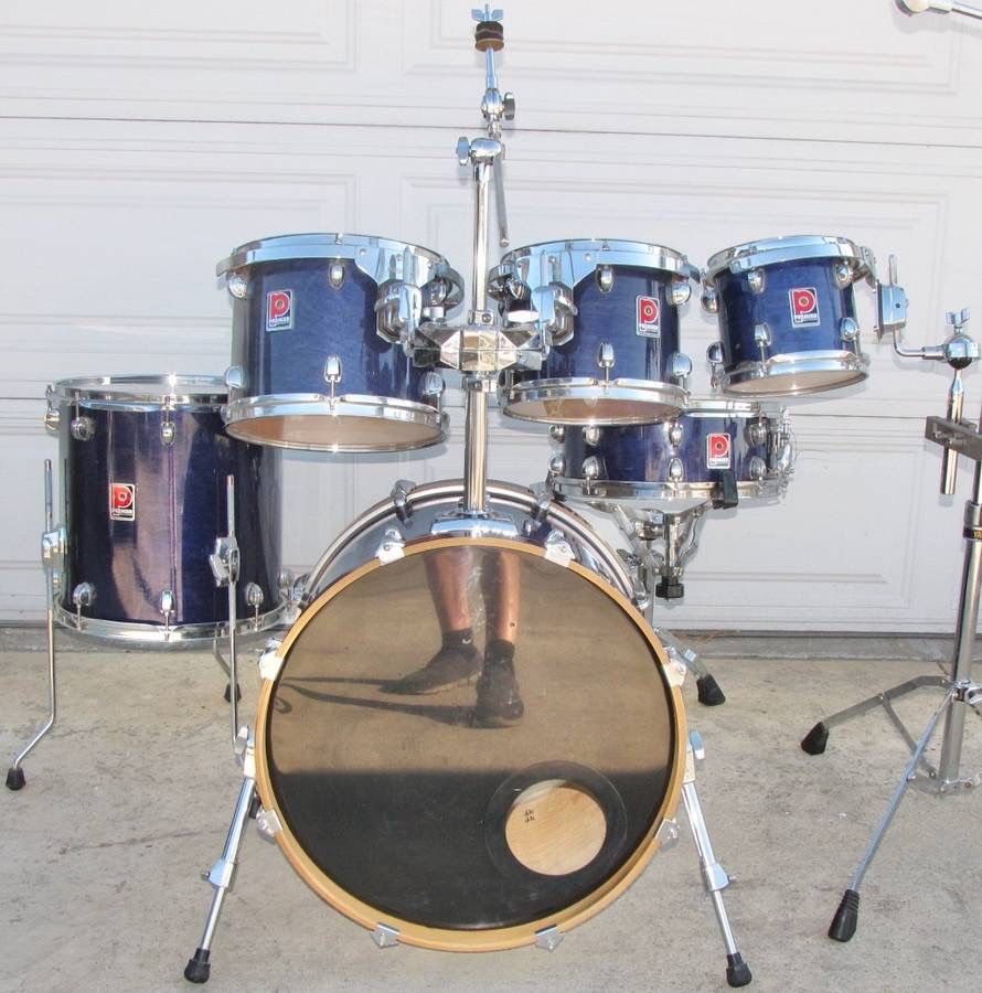 Premier XPK Drum Set Sapphire Blue Lacquer Small Jazz Fusion Sizes 20" Bass Drum