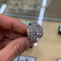 10k Diamond Cluster Ring