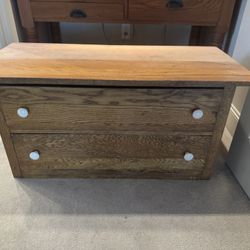 Wooden Two-Drawer Dresser