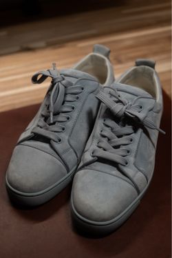 Christian Louboutin Size 8.5 Suede Low-Top Sneakers (Red Bottoms)