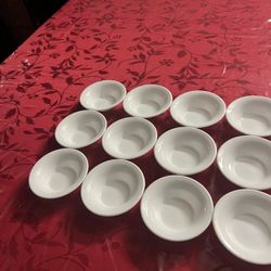 Comcor tableware by Corning set of 12 white bowls 4.75” ideal for serving appetizers, finger food and small portions of spoon desserts.