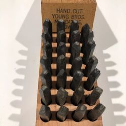 Vintage Young Bros Metal Stamps 1/8”