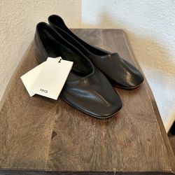 Mango Women's Leather Ballet flats Loafers Size EU 37 US 7