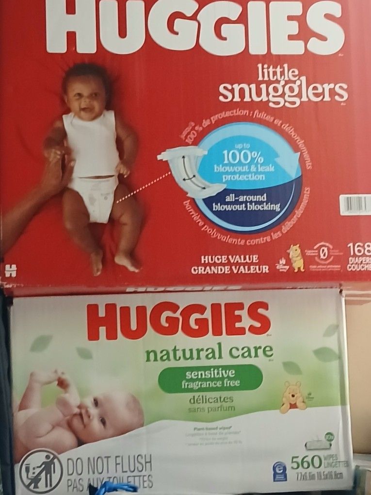 Diapers AND Wipes Huggies Size 1