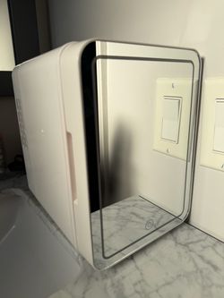 Mini Skincare Fridge with Mirror Door
