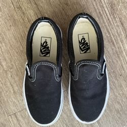 Kids Slip On Vans (Black) Size 12.5
