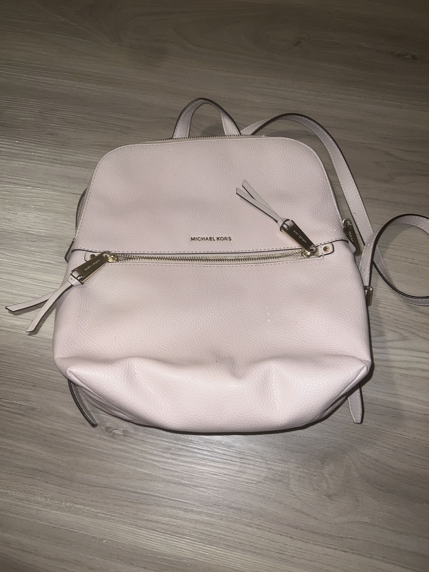Michael Kors Rhea Medium Pebbled Slim Backpack Blush Pink Michael Kors Rhea Zip Medium Slim Backpack Soft Pink - Averand main image 4