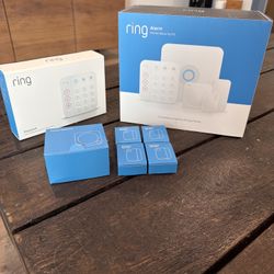 Brand New Unopened Ring Alarm Home Security System + Extra Sensors + 2 Keypads