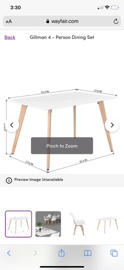 White Dining Table For Four 