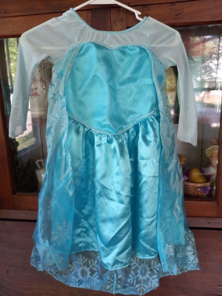 Elsa Frozen Snow Queen Kids Costumes For Girl Size 3T-4T Dress pretend play