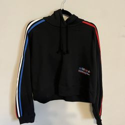 Adidas Trefoil Tricolor Crop Hoodie